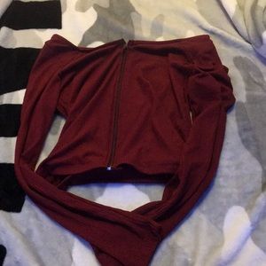 Maroon crop top